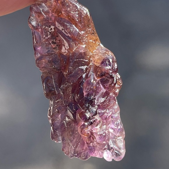 Raw Super Seven Pendant Natural Super Seven Gemstone Crystal Purple Pendant - Picture 8 of 11